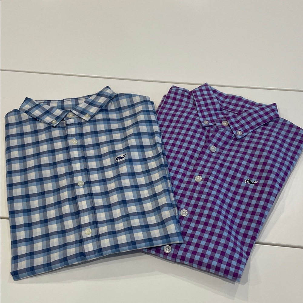 EUC Vineyard Vines 2 Boys 16 (L) Shirts for less than price of 1!